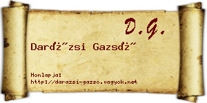 Darázsi Gazsó névjegykártya